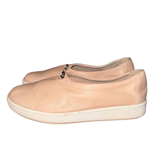 EILEEN FISHER Sydney Slip On Washed Leather Comfort Sneakers Blush Pink Size 8 - Picture 8 of 15